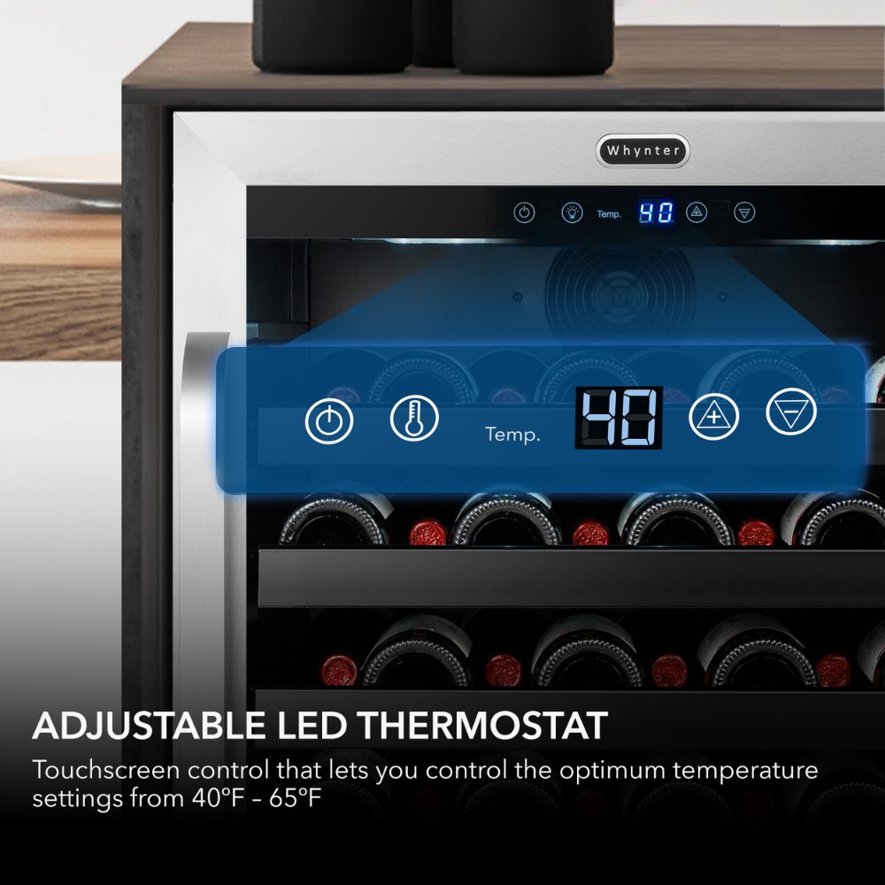Whynter BWR-408SB 46-Bottle Built-In Wine Refrigerator
