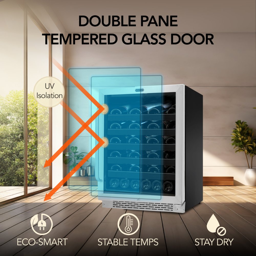 Whynter BWR-408SB 46-Bottle Built-In Wine Refrigerator