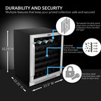 Whynter BWR-408SB 46-Bottle Built-In Wine Refrigerator