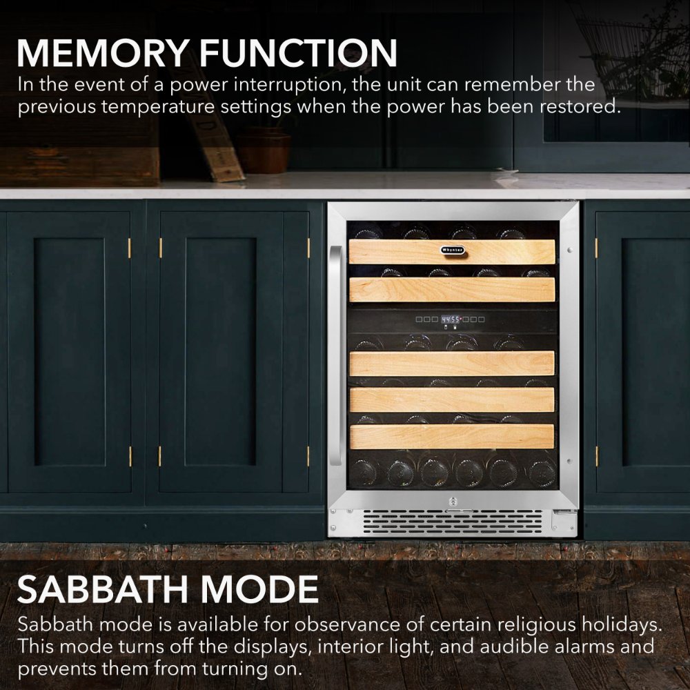 Whynter BWR-462DZ 46-Bottle Dual Zone Wine Refrigerator