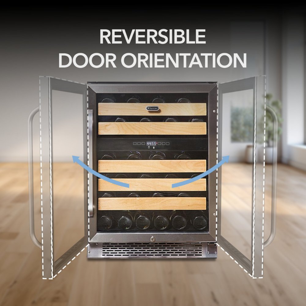Whynter BWR-462DZ 46-Bottle Dual Zone Wine Refrigerator