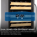 Whynter BWR-462DZ 46-Bottle Dual Zone Wine Refrigerator