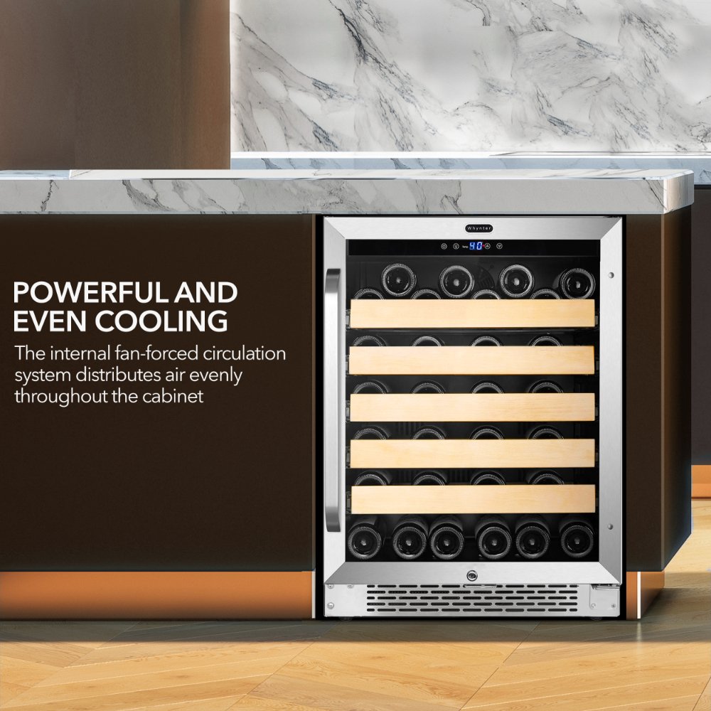 Whynter 24" Built-In 54 Bottle Stainless Steel Wine Refrigerator BWR-541STS