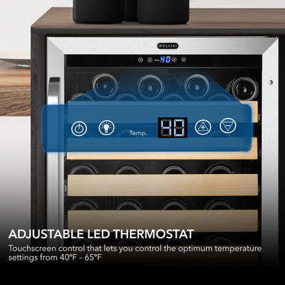 Whynter 24" Built-In 54 Bottle Stainless Steel Wine Refrigerator BWR-541STS