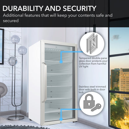 Whynter Beverage Merchandiser 10.6 cu ft Superlit Door & Lock CBM-1060XLW