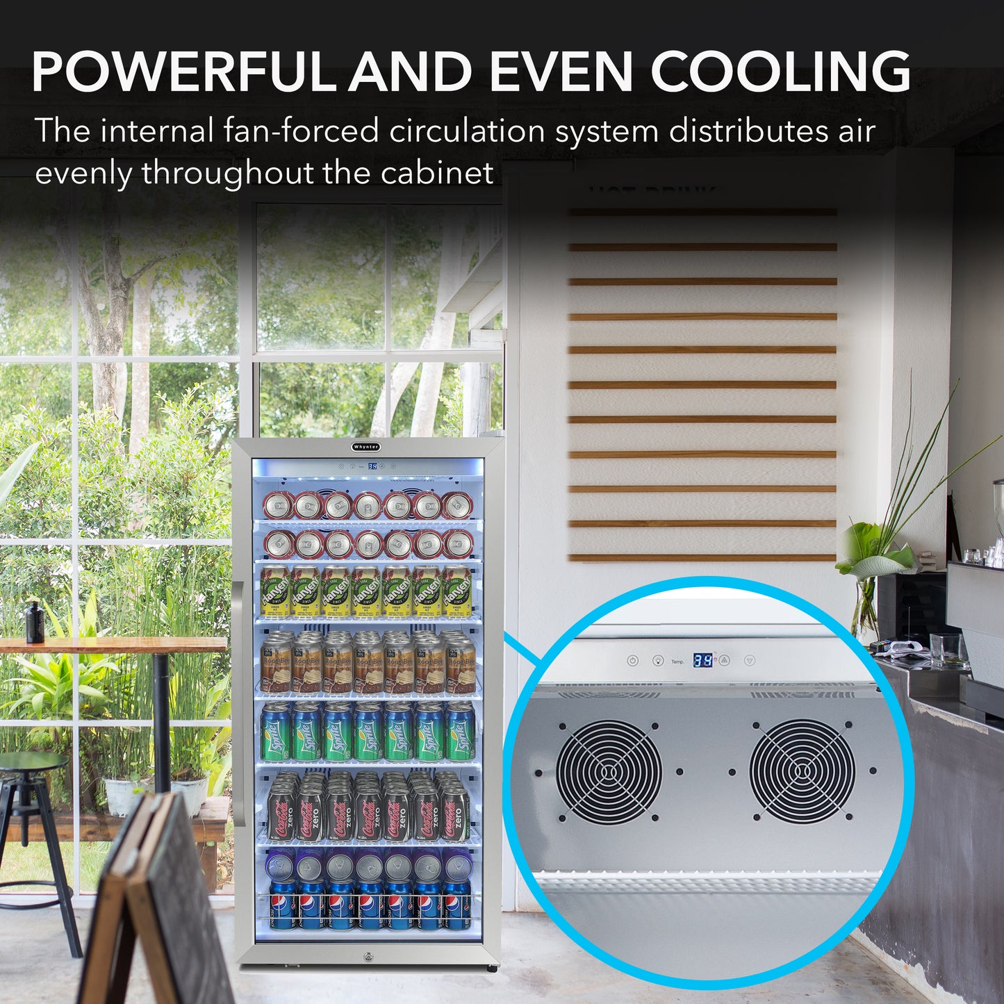 Whynter Beverage Merchandiser 10.6 cu ft Superlit Door & Lock CBM-1060XLW