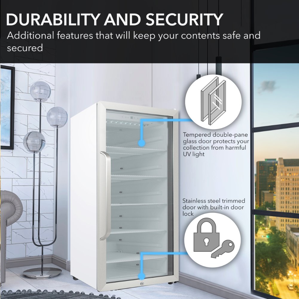 Whynter Beverage Merchandiser 8.1 cu ft Stainless Steel Superlit Door CBM-815WS