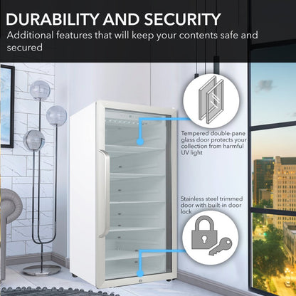 Whynter Beverage Merchandiser 8.1 cu ft Stainless Steel Superlit Door CBM-815WS