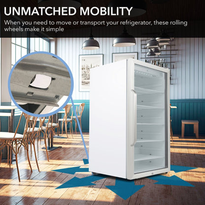 Whynter Beverage Merchandiser 8.1 cu ft Stainless Steel Superlit Door CBM-815WS