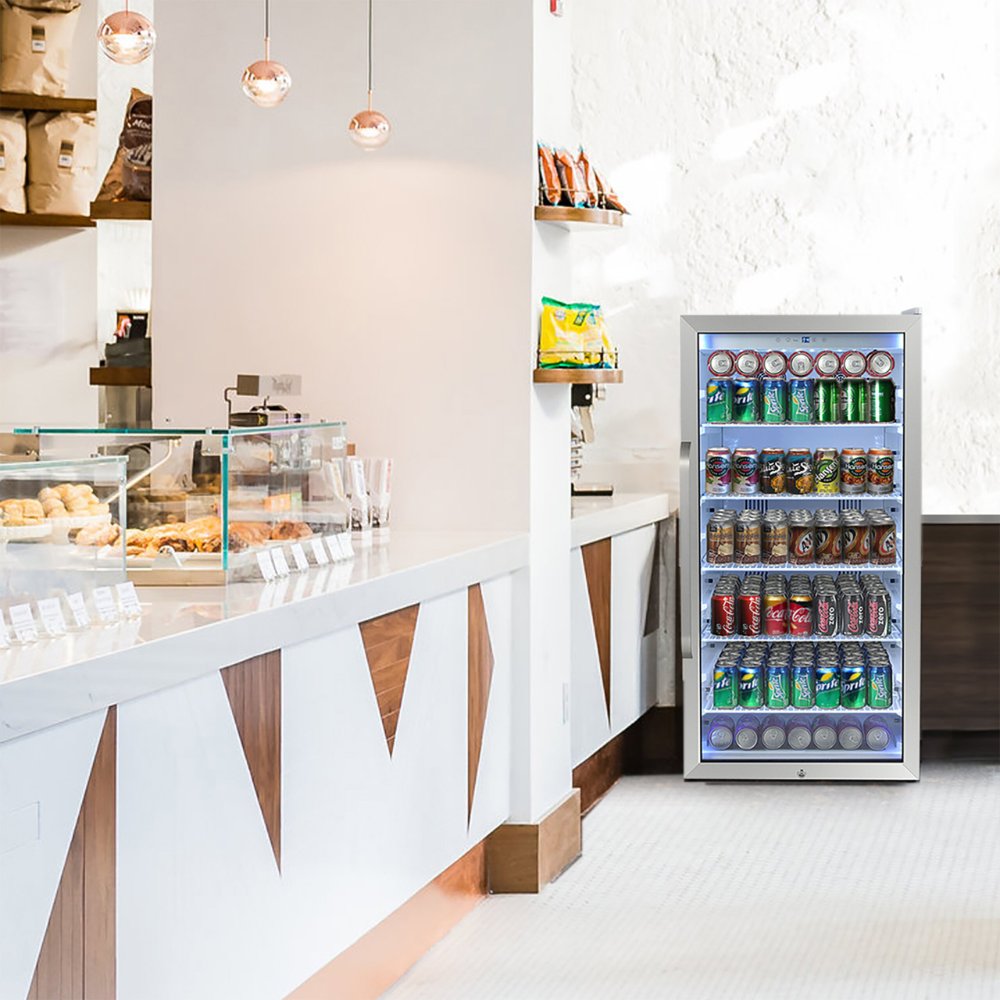 Whynter Beverage Merchandiser 8.1 cu ft Stainless Steel Superlit Door CBM-815WS