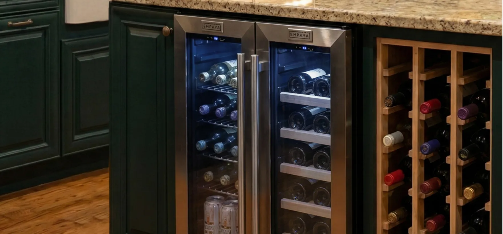 Empava EMPV-BR07D 24" Dual Zone Wine & Beverage Cooler