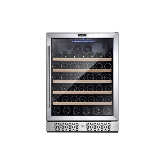 Empava Wine Cooler 24 Inch 52 Bottle Single Zone Stainless Steel EMPV-WC03S