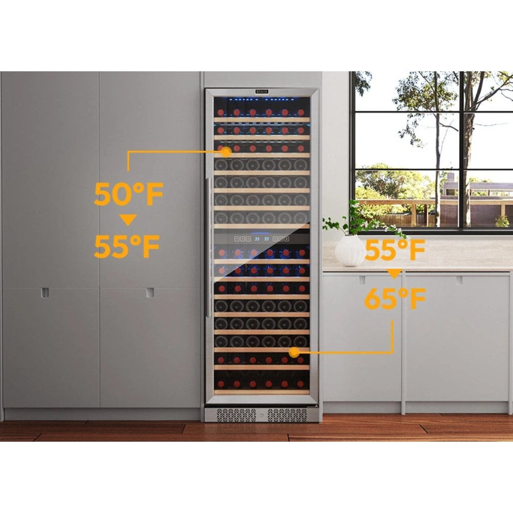 Empava Dual Zone Wine Cooler 70 inch Tall Wine Fridge EMPV-WC08D