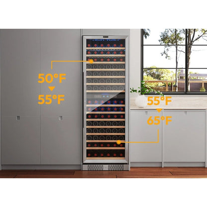 Empava Dual Zone Wine Cooler 70 inch Tall Wine Fridge EMPV-WC08D