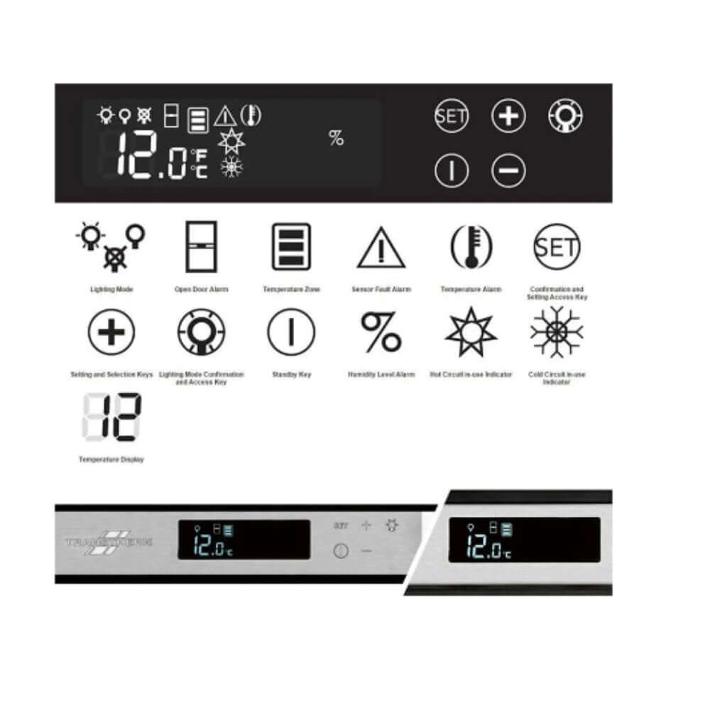 Transtherm Wine Refrigerator 364-Bottle Dual Zone Glass Door ER1TGV3-013-USD