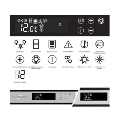 Transtherm Wine Refrigerator 364-Bottle Dual Zone Glass Door ER1TGV3-013-USD