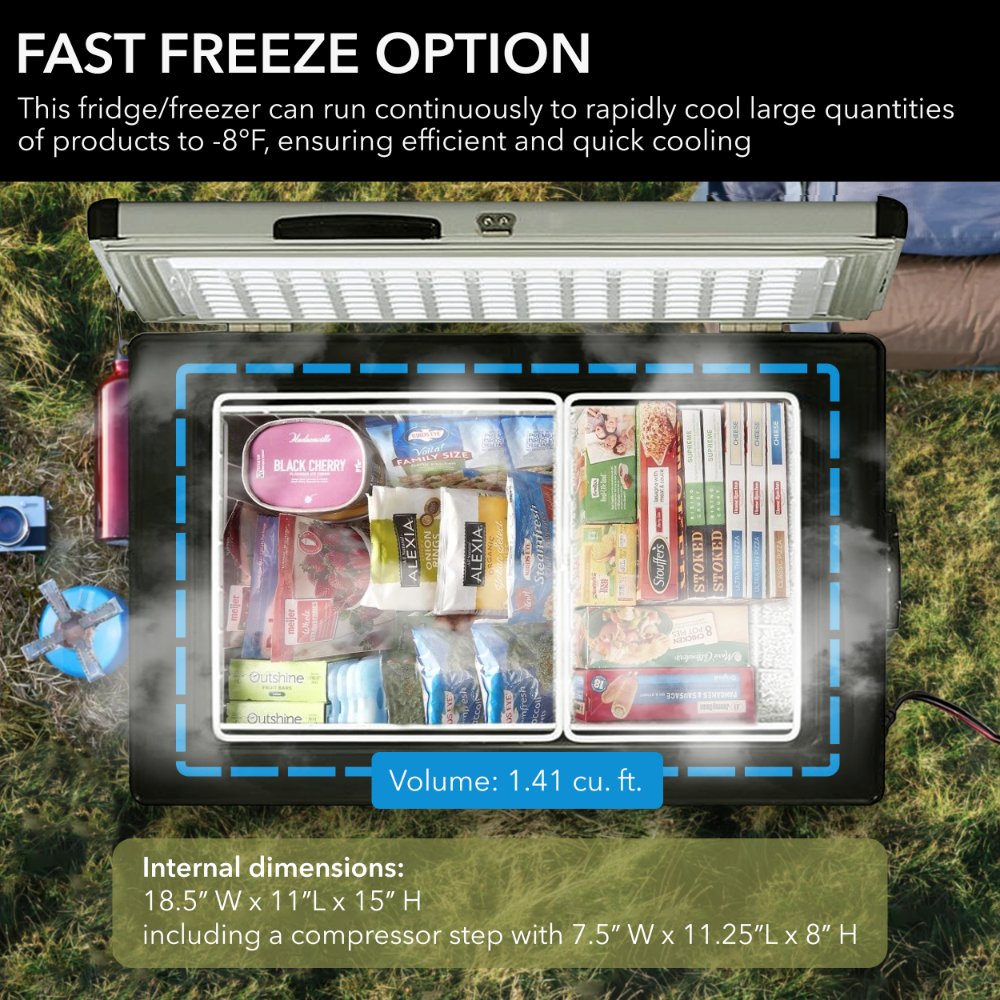 Whynter FM-45G 45 Quart Portable Fridge/Freezer with Fast Freeze FM-45G