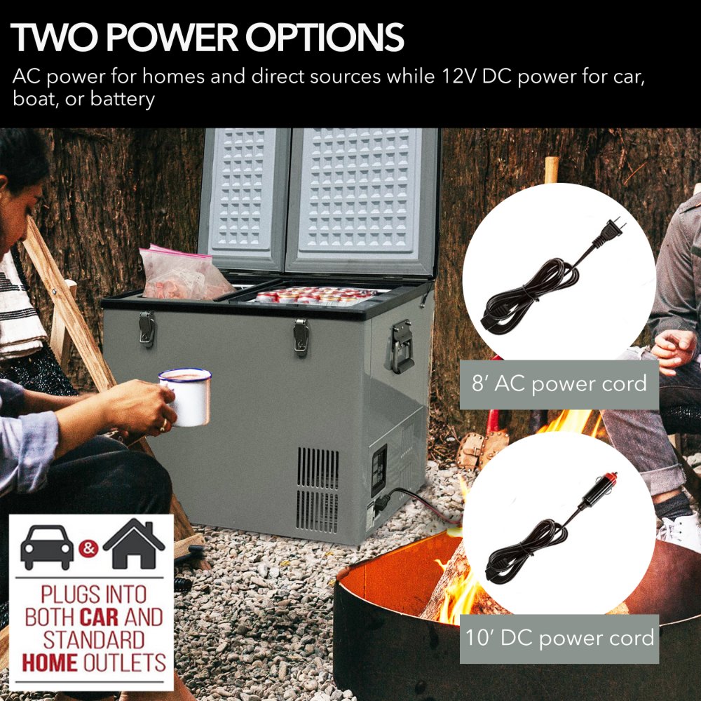 Whynter FM-62DZ 62-Quart Dual Zone Portable Fridge/Freezer