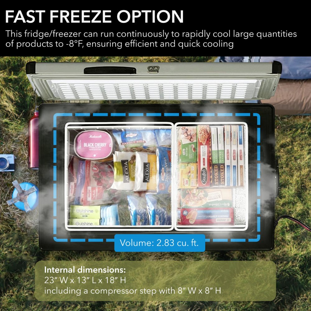Whynter FM-85G 85 Quart Portable Fridge/Freezer Dual Zone Cooling FM-85G