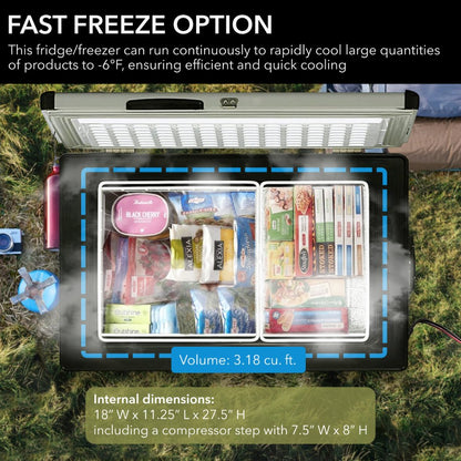 Whynter Portable Wheeled Fridge/Freezer 95 Qt with 12V FM-951GW