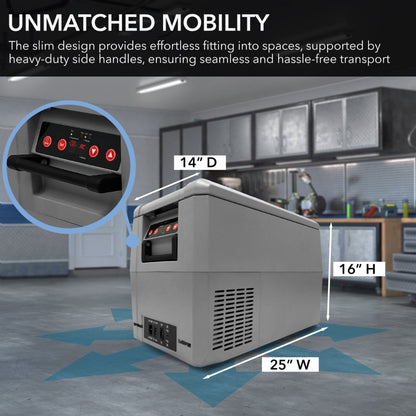 Whynter FMC-350XP 34 Quart Portable Freezer Refrigerator 12/24V & 110V AC