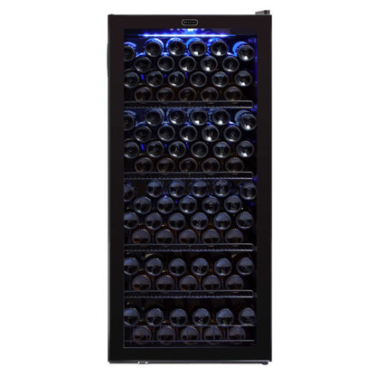 Whynter Wine Refrigerator 124 Bottle Freestanding Black Cabinet FWC-1201BB