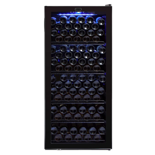 Whynter Wine Refrigerator 124 Bottle Freestanding Black Cabinet FWC-1201BB