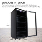Whynter FWC-1201BB 124-Bottle Wine Refrigerator