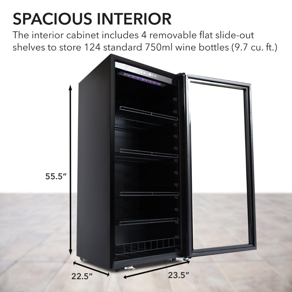 Whynter FWC-1201BB 124-Bottle Wine Refrigerator