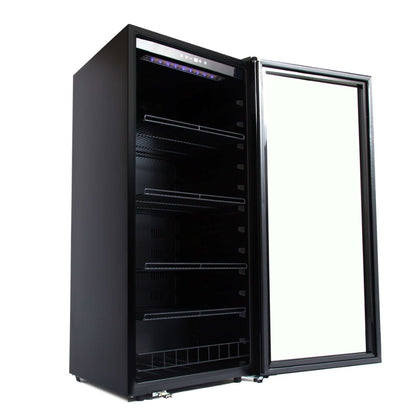 Whynter Wine Refrigerator 124 Bottle Freestanding Black Cabinet FWC-1201BB