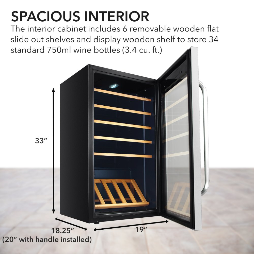 Whynter FWC-341TS 34-Bottle Wine Refrigerator