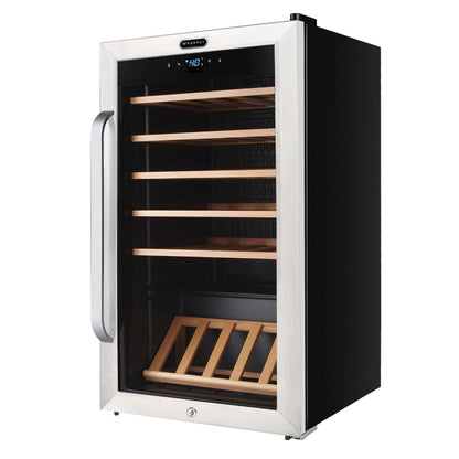 Whynter 34 Bottle Freestanding Wine Refrigerator Stainless Steel w/ Display FWC-341TS