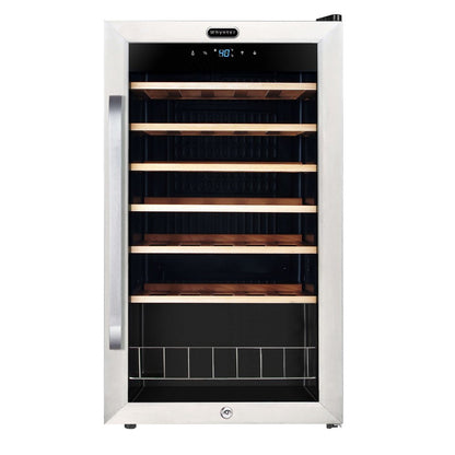 Whynter 34 Bottle Freestanding Wine Refrigerator Stainless Steel w/ Display FWC-341TS