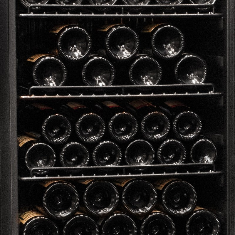 Allavino Contemporary 102-Bottle Single Zone Wine Refrigerator Black Glass KWR102S-1BGR