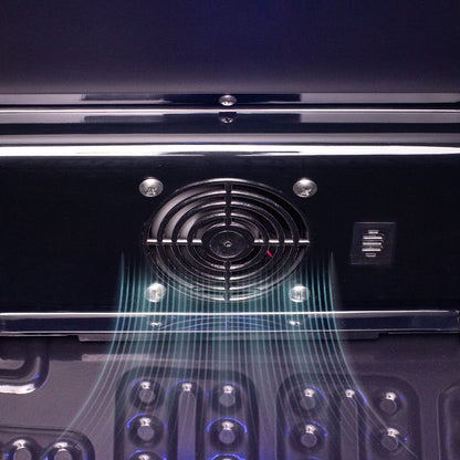 Allavino Contemporary 102-Bottle Single Zone Wine Refrigerator Black Glass KWR102S-1BGR