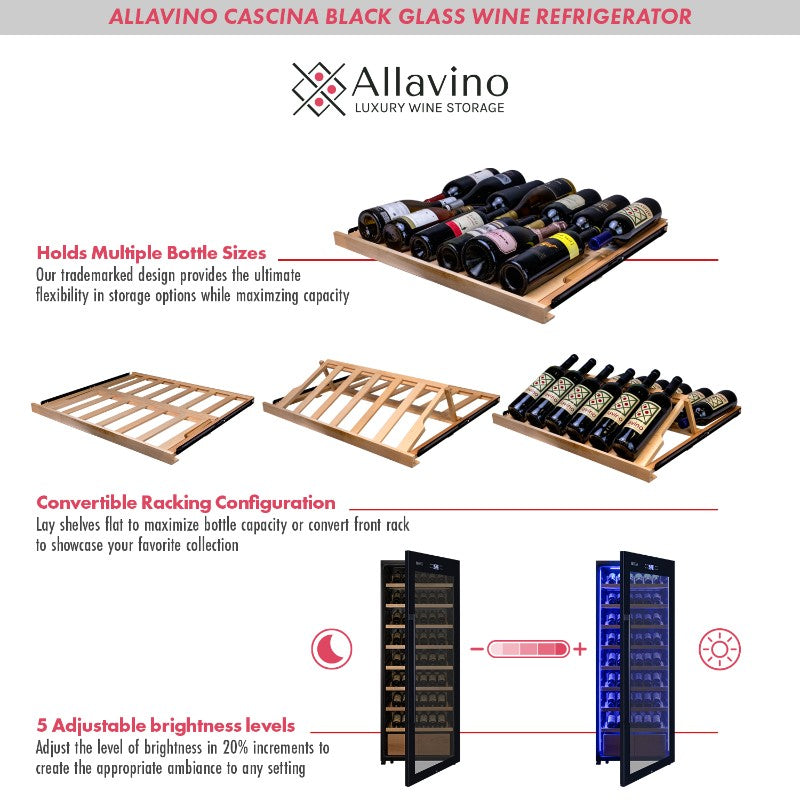 Allavino KWR248S-1BGL 248-Bottle Wine Refrigerator