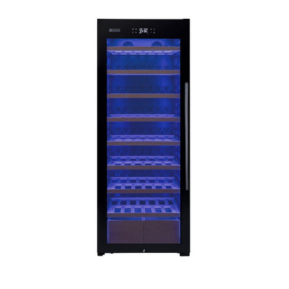 Allavino 248-Bottle Single Zone Wine Refrigerator with Display Shelves KWR248S-1BGL