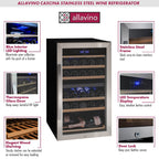 Allavino KWR28D-2SR 28-Bottle Dual Zone Wine Refrigerator