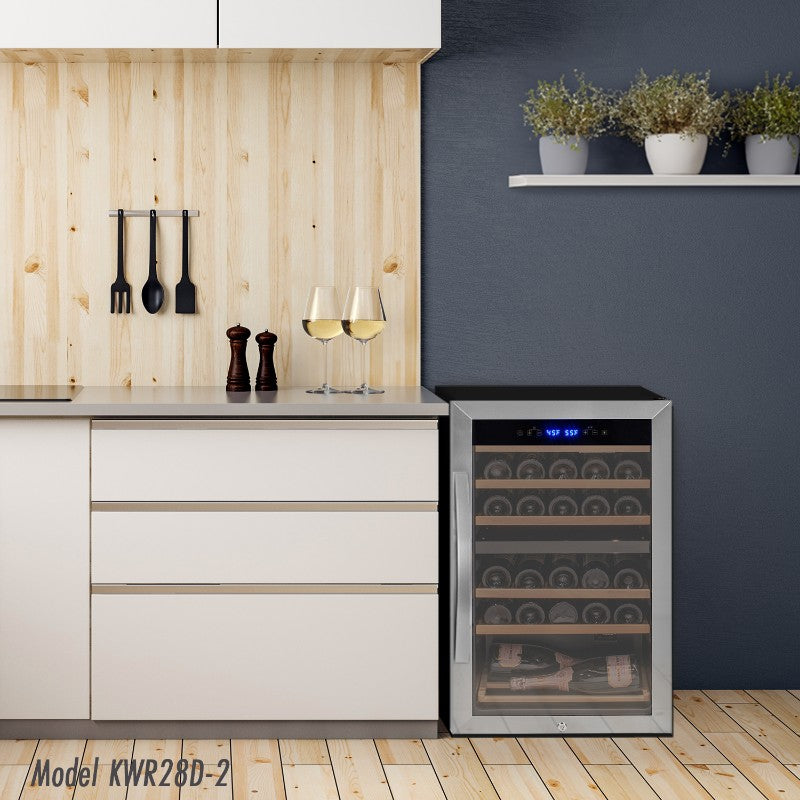 Allavino KWR28D-2SR 28-Bottle Dual Zone Wine Refrigerator