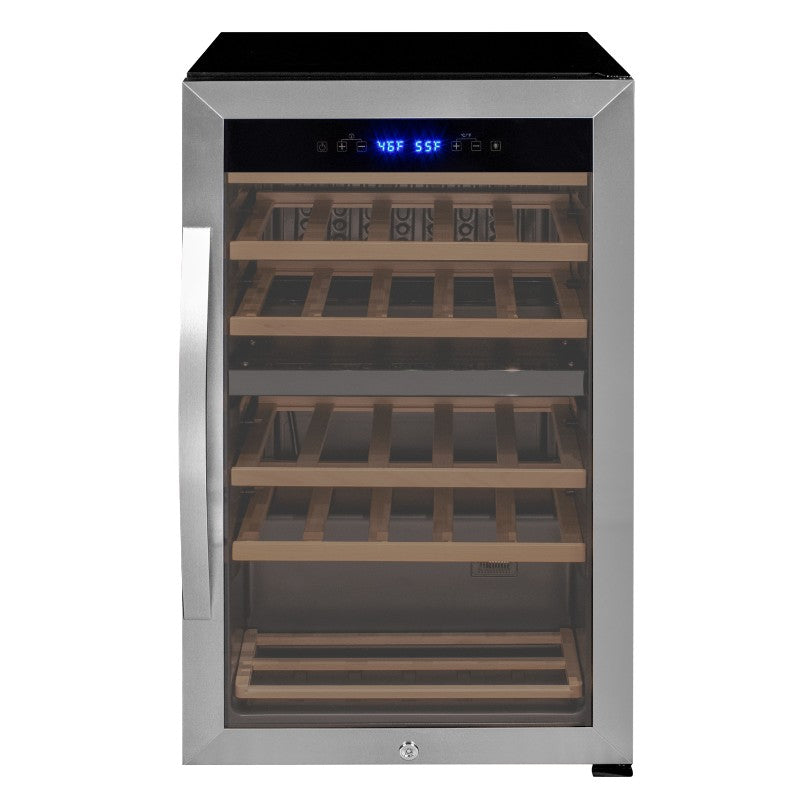 Allavino Wine Cooler 28 Bottle Dual Zone Freestanding Stainless Steel KWR28D-2SR