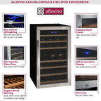 Allavino KWR43D-2SR 43-Bottle Dual Zone Wine Refrigerator