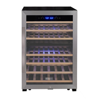 Allavino Cascina 47 Bottle Dual Zone Freestanding Wine Cooler with Stainless Steel Door KWR47D-2SR