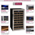 Allavino KWR50S-1SR 50-Bottle Single Zone Wine Refrigerator