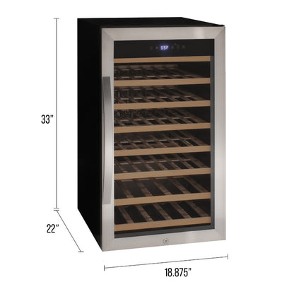 Allavino Wine Cooler 50 Bottle Single Zone Freestanding Stainless Steel KWR50S-1SR