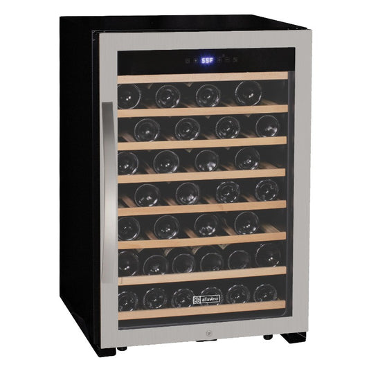 Allavino Cascina 55 Bottle Single Zone Wine Refrigerator with Stainless Steel Door KWR55S-1SR