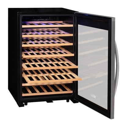 Allavino Cascina 55 Bottle Single Zone Wine Refrigerator with Stainless Steel Door KWR55S-1SR