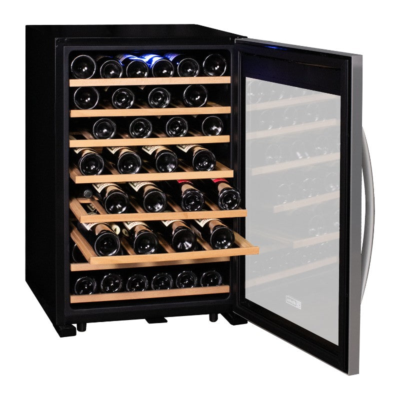Allavino Cascina 55 Bottle Single Zone Wine Refrigerator with Stainless Steel Door KWR55S-1SR