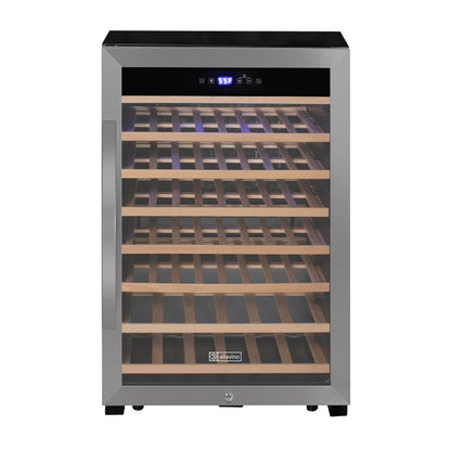 Allavino Cascina 55 Bottle Single Zone Wine Refrigerator with Stainless Steel Door KWR55S-1SR