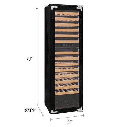 Allavino 101 Bottle Dual Zone Panel Ready Wine Refrigerator VCWR-101PRD-2R
