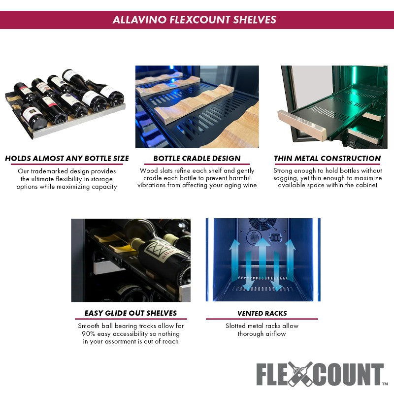 Allavino VSBCW34FD-2S 18-Bottle/66-Can Beverage Center